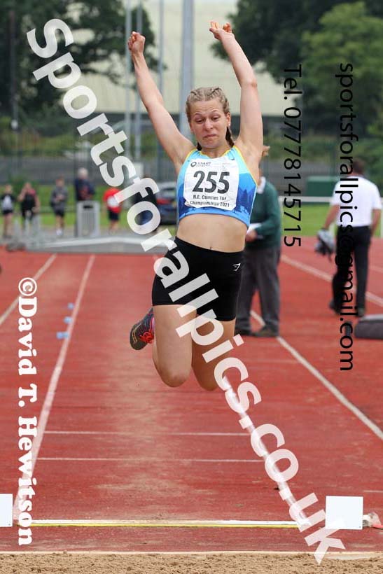 Women and Girls long jump, 2021 North Eastern Track and Field Champs., Middesbrough. Photo: David T. Hewitson/Sports for All Pics
